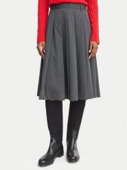 Tommy Hilfiger Spódnica plisowana WW0WW51588 Szary ciemny Regular Fit. Szare spódnice damskie Tommy Hilfiger, bez wzorów, z syntetyku. Za 699.99 zł.