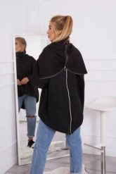 Bluza ocieplana z suwakiem z tyłu czarna. Czarne bluzy damskie KESI, l, bez wzorów, z bawełny, bez kaptura. Za 238.37 zł.