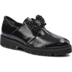 Czarne Półbuty Dwunasty Shoes Damskie Stylowe Buty. Czarne półbuty damskie Dwunasty Shoes, na jesień, z aplikacjami, z lakierowanej skóry, bez obcasa, bez zapięcia. Za 319.00 zł.