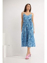 Josephine & Co Sukienka "Dieter" w kolorze niebieskim rozmiar: 40. Niebieskie sukienki damskie Josephine & Co, bez wzorów, z bawełny, bez ramiączek. Za 250.94 zł.