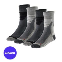 Skarpety do chodzenia unisex – wieloszary – 4 pary. Szare skarpetki damskie XTREME, bez wzorów, z elastanu. Za 185.79 zł.