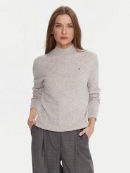 Tommy Hilfiger Sweter WW0WW47468 Szary Regular Fit. Szare swetry klasyczne damskie Tommy Hilfiger, xxs, z wełny, bez kołnierzyka. Za 749.99 zł.
