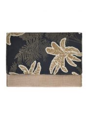 BLE Kopertówka w kolorze beżowo-czarnym - 26 x 19 x 2 cm rozmiar: onesize. Brązowe torebki wieczorowe damskie BLE, bez wzorów, z materiału, bez dodatków. Za 42.95 zł.