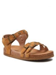 Nelli Blu Sandały CS20161-01 Brązowy. Brązowe sandały dziewczęce Nelli Blu, z materiału, bez obcasa, bez zapięcia. Za 89.99 zł.