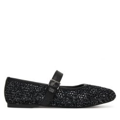 Baleriny Tommy Jeans. Czarne balerinki damskie Tommy Jeans, bez wzorów, z jeansu. Za 409.99 zł.