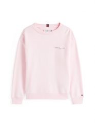 Tommy Hilfiger Bluza KS0KS00640 Różowy Regular Fit. Czerwone bluzy dziewczęce Tommy Hilfiger, bez wzorów, z bawełny, bez ramiączek, bez kaptura. Za 249.99 zł.