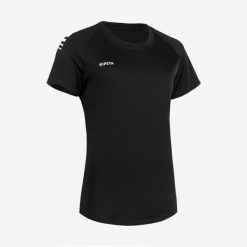 Koszulka do piłki ręcznej damska Atorka H100. Niebieskie bluzki damskie KIPSTA, l, bez wzorów, z materiału, bez kołnierzyka, bez ramiączek. Za 44.99 zł.