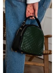 Victor & Hugo Paris Skórzany plecak "Ketlin" w kolorze ciemnozielonym - 20 x 20 x 10 cm rozmiar: onesize. Zielone plecaki Victor & Hugo Paris, bez wzorów, z materiału. Za 380.34 zł.