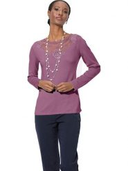 WITT WEIDEN Sweter w kolorze fioletowym rozmiar: 42. Różowe swetry klasyczne damskie WITT WEIDEN, z koronki, bez kołnierzyka. Za 114.44 zł.