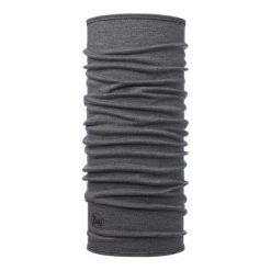 Chusta wielofunkcyjna z wełny merynosów Buff Merino Midweight. Szare chusty damskie Buff, bez wzorów, z wełny. Za 149.90 zł.