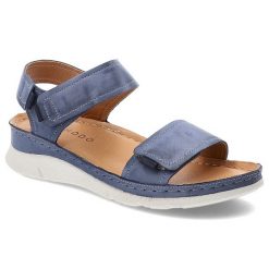 Granatowe Sandały Armodo Stylowe Sportowe Obuwie Damskie. Niebieskie obuwie sportowe damskie Armodo, bez wzorów, ze skóry, bez obcasa, bez zapięcia. Za 269.00 zł.