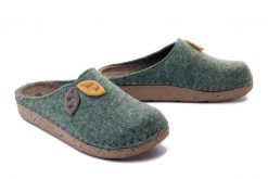 INBLU ED-13 068 zielony, kapcie damskie. Zielone kapcie damskie Inblu, z tkaniny. Za 94.99 zł.