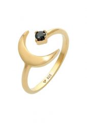 Elli Damski półksiężyc Astro Open Black z cyrkoniami w srebrze próby 925 Sterling Silver Pierścionki 1 ct. Czarne pierścionki damskie Elli, z cyrkonią, srebrne. Za 188.99 zł.