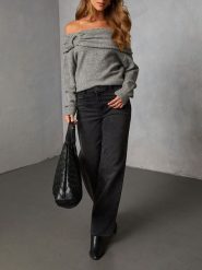 Milan Kiss Sweter w kolorze szarym rozmiar: M. Szare swetry klasyczne damskie Milan Kiss, m, bez kołnierzyka. Za 165.99 zł.