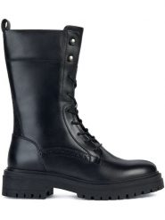 Geox Skórzane kozaki "Iridea" w kolorze czarnym rozmiar: 38. Czarne kozaki damskie Geox, na zimę, bez obcasa, bez zapięcia. Za 303.84 zł.