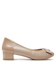 Caprice Baleriny 9-22307-42 Beżowy. Brązowe balerinki damskie Caprice, bez wzorów, ze skóry. Za 181.99 zł.