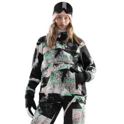 Kurtka snowboardowa damska W1-W Crest. Brązowe kurtki damskie SIROKO, m, bez wzorów, z materiału, z kapturem. Za 308.00 zł.