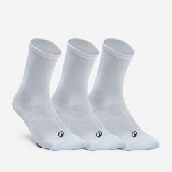 Skarpetki fitness Domyos wysokie 3 pary. Skarpetki damskie DOMYOS, bez wzorów, z dzianiny. Za 39.99 zł.