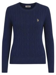 U.S. Polo Assn. Sweter w kolorze granatowym rozmiar: XL. Niebieskie swetry klasyczne damskie U.S. Polo Assn., s, z bawełny, bez kołnierzyka. Za 157.73 zł.