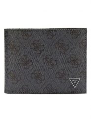 Guess Skórzane etui "Milano" w kolorze antracytowym na karty rozmiar: onesize. Czarne portfele damskie Guess, z aplikacjami, z materiału. Za 217.99 zł.