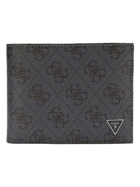 Guess Skórzane etui "Milano" w kolorze antracytowym na karty rozmiar: onesize. Czarne portfele damskie Guess, z aplikacjami, z materiału. Za 217.99 zł.