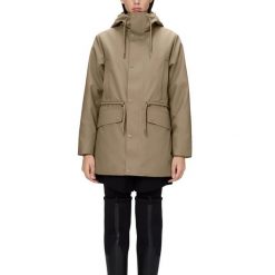 Kurtka RAINS NOME SHORT W PARKA W3T3 Beżowy. Brązowe kurtki damskie Rains, s, z tkaniny, bez kaptura. Za 827.99 zł.