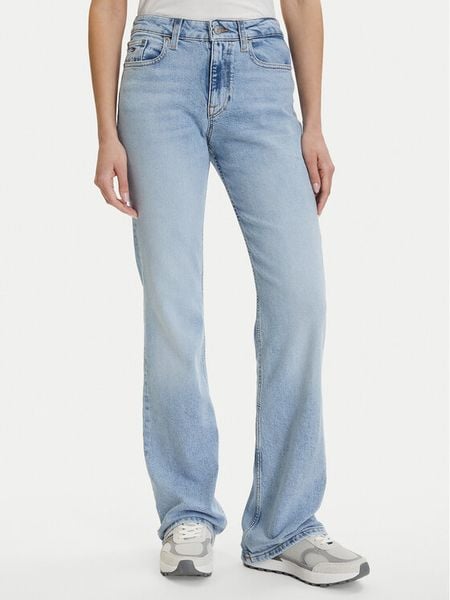 Tommy Jeans Jeansy DW0DW22652 Niebieski Straight Leg. Niebieskie jeansy damskie Tommy Jeans. Za 247.99 zł.