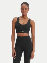 Reebok Biustonosz sportowy Reebok x Ewa Chodakowska Ela RK25615CCW Czarny. Czarne koszulki sportowe damskie Reebok, s, bez wzorów, z syntetyku, bez ramiączek, na fitness i siłownię. Za 179.99 zł.