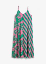Sukienka maxi z dekoltem w serek. Czerwone sukienki damskie bonprix, bez wzorów, bez ramiączek. Za 159.99 zł.