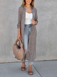 Milan Kiss Kimono w kolorze szaro-brązowym rozmiar: L. Szare kardigany damskie Milan Kiss, l, bez wzorów. Za 193.24 zł.