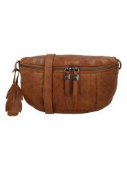 HIDE & STITCHES Skórzana saszetka w kolorze jasnobrązowym - 24 x 13 x 11 cm rozmiar: onesize. Brązowe nerki i saszetki damskie HIDE & STITCHES, bez wzorów, z materiału. Za 173.99 zł.