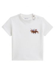 Polo Ralph Lauren T-Shirt 320A95734002 Biały Regular Fit. Białe t-shirty i koszulki chłopięce Polo Ralph Lauren, bez wzorów, z bawełny, bez kołnierzyka, bez ramiączek. Za 219.99 zł.