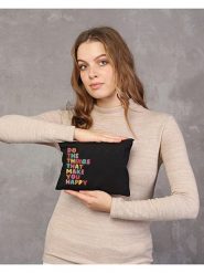 MORI Kosmetyczka w kolorze czarnym - 25 x 18 cm rozmiar: onesize. Czarne kosmetyczki damskie MORI, bez wzorów, z bawełny. Za 56.53 zł.