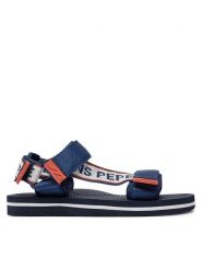 Pepe Jeans Sandały Pool One B PBS70063 Granatowy. Niebieskie sandały chłopięce Pepe Jeans, z jeansu, bez zapięcia. Za 109.99 zł.