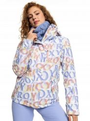 Kurtka narciarska damska Roxy Jetty Insulated. Białe kurtki sportowe damskie Roxy, na zimę, s, bez wzorów, z materiału, bez kaptura. Za 412.49 zł.