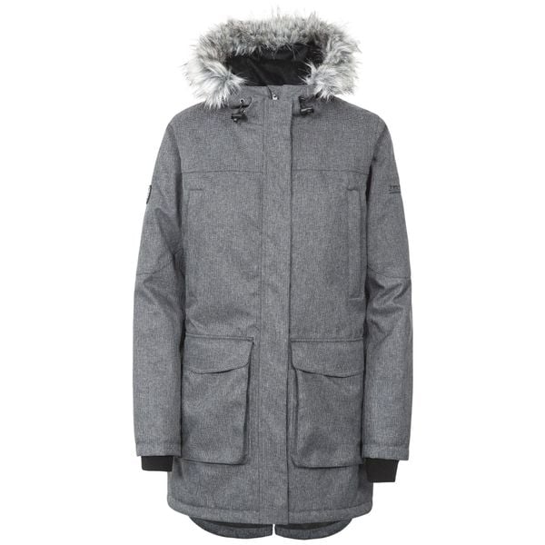 Kurtka Damska Thundery Wodoodporna. Czarne kurtki damskie Trespass, na zimę, l, bez wzorów, z dzianiny, z kapturem. Za 437.99 zł.