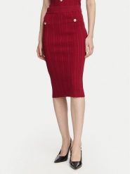 Guess Spódnica ołówkowa W6YD23 Z0974 Bordowy Slim Fit. Czerwone spódnice damskie Guess, xl, z aplikacjami, z syntetyku. Za 434.99 zł.