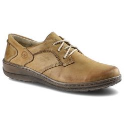 Półbuty damskie Helios, skóra naturalna sznurowane i na płaskiej podeszwie, brązowe, 715-2. Brązowe półbuty damskie Helios, bez wzorów, ze skóry, bez obcasa, na płaskiej podeszwie, bez zapięcia. Za 205.00 zł.