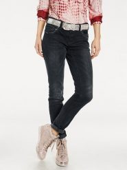Heine Dżinsy - Slim fit - w kolorze czarnym rozmiar: 36. Czarne jeansy damskie Heine. Za 175.26 zł.