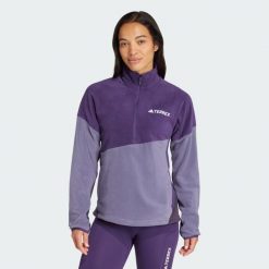 Kurtka Terrex Multi Climawarm Fleece. Czarne kurtki damskie Adidas, xl, bez wzorów, z polaru, bez kaptura. W wyprzedaży za 230.30 zł.