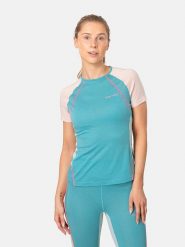 KARI TRAA Koszulka sportowa "Alma" w kolorze turkusowo-jasnoróżowym rozmiar: XL. Różowe koszulki sportowe damskie Kari Traa, xl, bez wzorów, z wełny, bez ramiączek, outdoorowe. Za 159.21 zł.