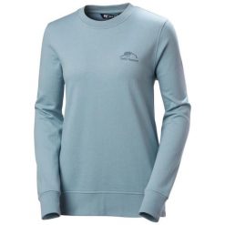 Kobieca bluza z okrągłym dekoltem Helly Hansen Nord Graphic. Niebieskie bluzy damskie Helly Hansen, s, bez wzorów, z bawełny, bez kaptura. Za 368.50 zł.