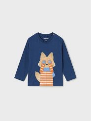 Mayoral Bluzka 2.018 Niebieski Regular Fit. Niebieskie t-shirty i koszulki chłopięce Mayoral, bez wzorów, z bawełny, bez kołnierzyka, bez ramiączek. Za 79.99 zł.