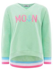 Zwillingsherz Bluza "MoinZH" w kolorze różowo-miętowym rozmiar: M. Różowe bluzy damskie Zwillingsherz, m, bez wzorów, bez kaptura. Za 169.45 zł.
