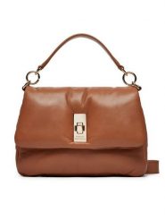 Tommy Hilfiger Torebka AW0AW16885 Brązowy. Brązowe torebki klasyczne damskie Tommy Hilfiger, ze skóry, bez dodatków. Za 659.99 zł.