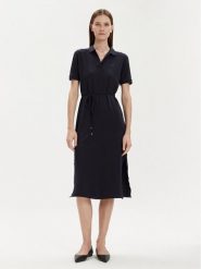 Tommy Hilfiger Sukienka codzienna WW0WW41278 Granatowy Regular Fit. Niebieskie sukienki damskie Tommy Hilfiger, bez wzorów, z bawełny, bez ramiączek. Za 369.99 zł.
