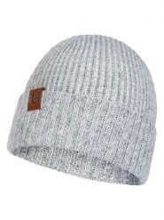 Buff Czapka "New Biorn" w kolorze szarym rozmiar: onesize. Szare czapki damskie Buff, z aplikacjami, ze skóry. Za 139.87 zł.