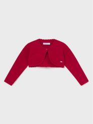 Mayoral Kardigan 308 Czerwony Regular Fit. Czerwone swetry dziewczęce Mayoral, bez wzorów, z bawełny, bez kołnierzyka, bez ramiączek. Za 89.99 zł.