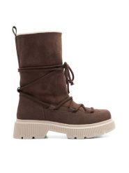 Jenny Fairy Śniegowce ROSA WS5956-03 Brązowy. Brązowe śniegowce damskie Jenny Fairy, z materiału. Za 179.99 zł.