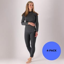 Spodnie termiczne damskie 4 szt. Brązowe spodnie sportowe damskie HEAT KEEPER, na zimę, xl, bez wzorów, z bawełny, narciarskie. Za 292.04 zł.